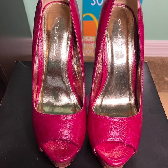 Pink Peep Toe Pumps - Picture 7 of 8